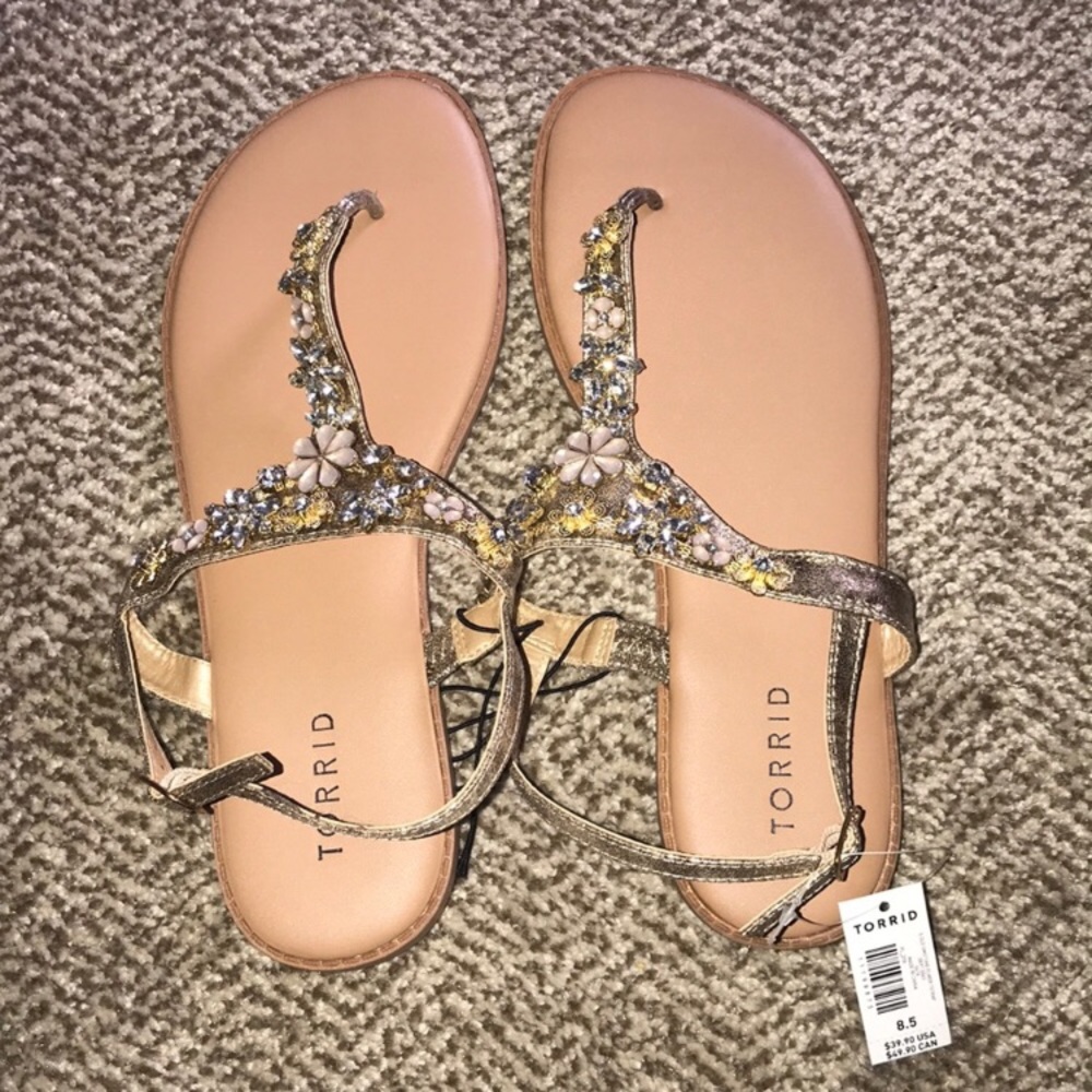 Floral Gem Sandals sz 8.5